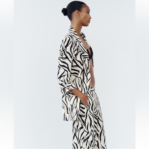 Zara blazer with rolled up sleeves size S new with tags - Picture 4 of 9